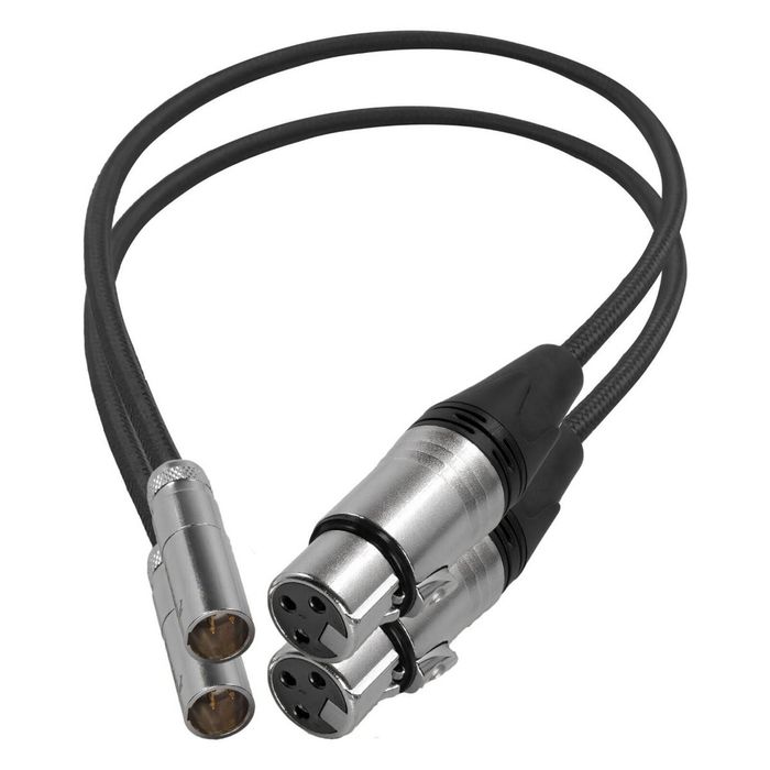 Kondor Blue Mini Xlr Male To Xlr Female 16 Audio Cable (2 Pack) For Bmpcc & C70 - Black