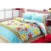 Bloomington 225TC Polyester Cotton Frangipani Quilt Cover Set Aqua Single