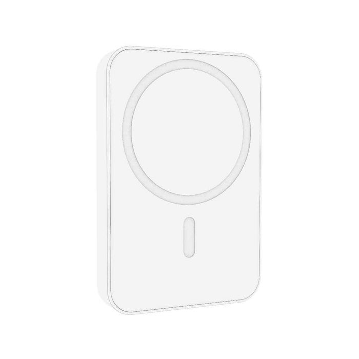 Laser Magnetic Wireless Power Bank 5000mAh (White)