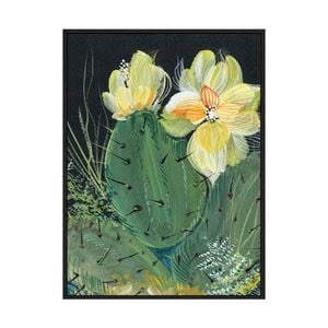 Artey | Cactus II - Framed Canvas - Black Frame - 45 x 60cm