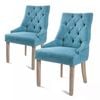 La Bella Set of 2 Blue Amour French Provincial Dining Chair
