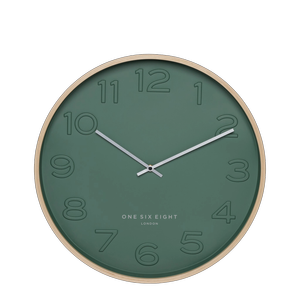 One Six Eight London Bella Forest Green 41cm Silent Wall Clock