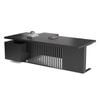 Modern Furniture DAXTON Black Executive Desk with Right Return - Black Concrete
