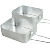 2pc Wildtrak Aluminium 2-Party Mess Kit Camping Pan - Silver