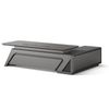 HELIOS 240cm Executive Office Desk  Left Return - Silver Grey + Brown