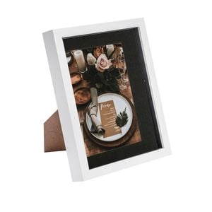 Nicola Spring 8" X 10" White 3d Box Photo Frame - 5" X 7" Mount