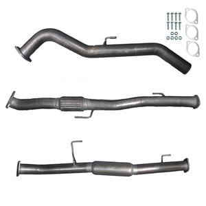Ignite Exhausts Dump Pipe Back For Nissan D40 Navara V6 V9x Stx550 Turbo 3" Hotdog Raw Aluminised Steel