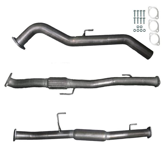 Ignite Exhausts Dump Pipe Back For Nissan D40 Navara V6 V9x Stx550 Turbo 3" Hotdog Raw Aluminised Steel