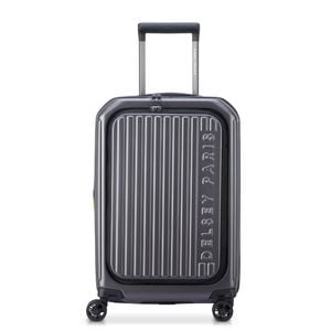 Delsey Securitime Zip Top Opening 55cm Cabin Luggage - Anthracite