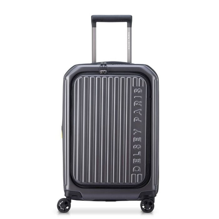 Delsey Securitime Zip Top Opening 55cm Cabin Luggage - Anthracite
