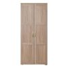 European Cabinetry Natural Oak Hamptons Oval Brass Stockholm Storage Cupboard