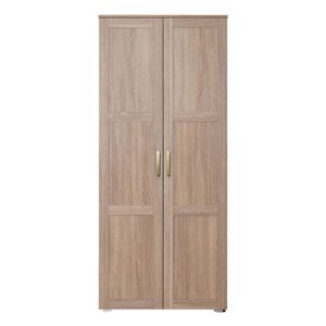 European Cabinetry Natural Oak Hamptons Oval Brass Stockholm Storage Cupboard