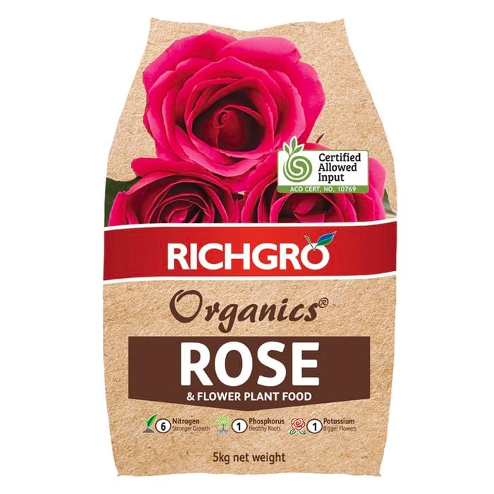 Richgro 5kg Organics Rose And Flower Plant Food