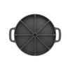 SOGA 21.5CM Round Cast Iron Baking Wedge Pan Cornbread Cake 8-Slice Baking Dish