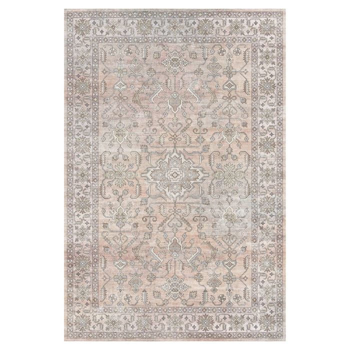 Urban Style Bazaar Printed Microfibre Rug – Peach | 160 X 240cm