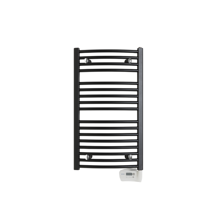 Purmo 500W 908 x 500mm Black Tahiti Surf Electrical Towel Rail