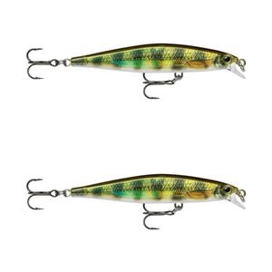 2x Rapala 7cm Shadow Rap Slow Sink Shallow Jerkbait Fishing Lures - Live Perch