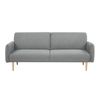 Celia 3 Seater Sofa Queen Bed Fabric Uplholstered Lounge Couch - Light Grey