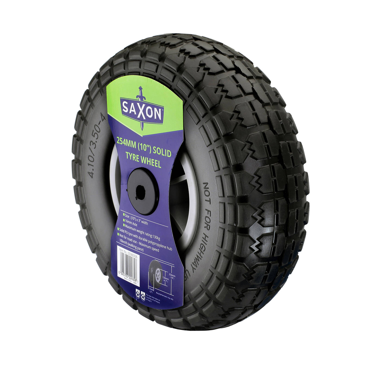 Saxon 254mm Solid Tyre Wheel - Bunnings Australia