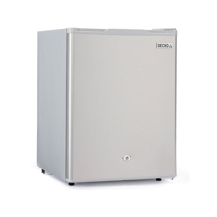 GECKO 70L Portable Bar Fridge and Freezer 12V/24V for Camping, Caravans, Silver