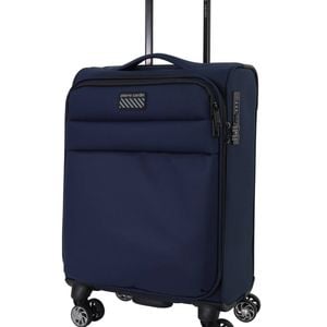 Pierre Cardin Soft Water Repellent Cabin Carry-on Spinner Suitcase Luggage Navy