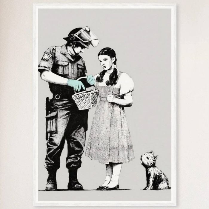 Galrie Banksy Stop and Search Poster 2007 - Museum Quality Art Print, White Frame, A3 30 x 42cm (12 x 16inch)