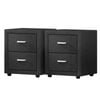 Artiss 2x Bedside Table CADEN Charcoal