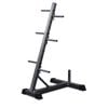 Standard Weight Plate Tree Rack W/ Bar Holder Home Gym Storage 73x113cm