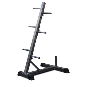 Standard Weight Plate Tree Rack W/ Bar Holder Home Gym Storage 73x113cm