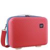 Gap Stripe Hard-shell Mini Travel Crossbody Bag W/ Zip Pocket 27cm Coral