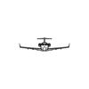 Ignite Laser Embraer Praetor 500 - Super-Midsize Business Jet Silhouette Metal Wall Art Rustic Metal 23.6 inch - 60 cm