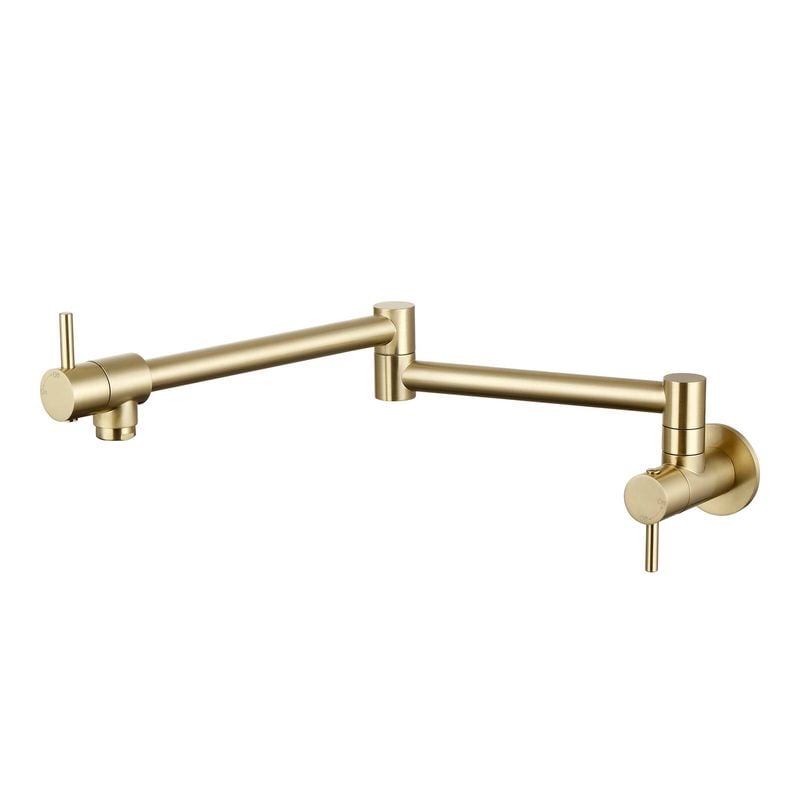 WELS 4 Star 7.5L/min Brushed Brass Resonance 2 Control Valves Pot Filler