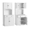 Artiss 2x Buffet Cabinet Sideboard Pantry Hutch 180cm White