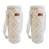 2pk Lvd Amalfi Insulated Wine Bottle Cooler Travel Bag Neutral 33x12x12cm