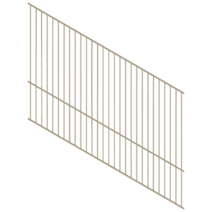 ProtectorAl 0350-1200W x 1200H Paperbark Flat Top Square Picket Pool Fence Panel Raked 16-30º