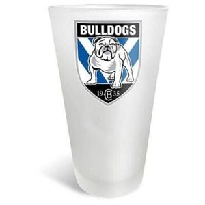 NRL Frosted Conical Glass - Canterbury Bulldogs - 500ml - Single