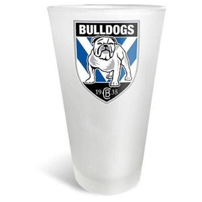 NRL Frosted Conical Glass - Canterbury Bulldogs - 500ml - Single