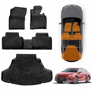 3D Floor Mats Boot Liner for Toyota Camry 2018-2024 All Weather Cargo Trunk Luggage Tray