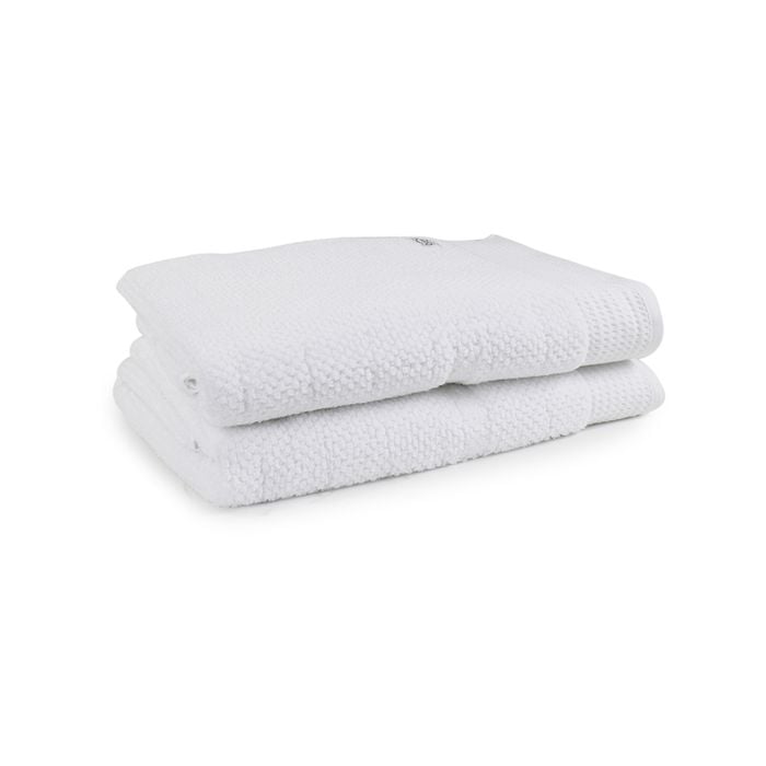 2pc Onkaparinga 90x167cm Avalon Bath Sheet 550GSM White