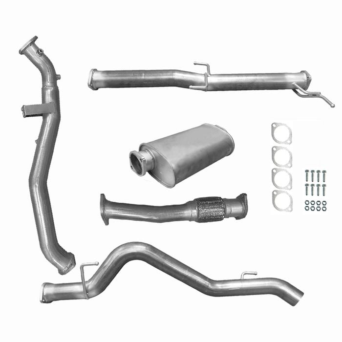 Ignite Exhausts Turbo Back For Mitsubishi Mr Triton 2.4l 3" No Cat & Muffler Raw Aluminised Steel