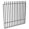 ProtectorAl 1201-1500W x 1500H Palladium Silver Aluminium Radiator Garden Gate