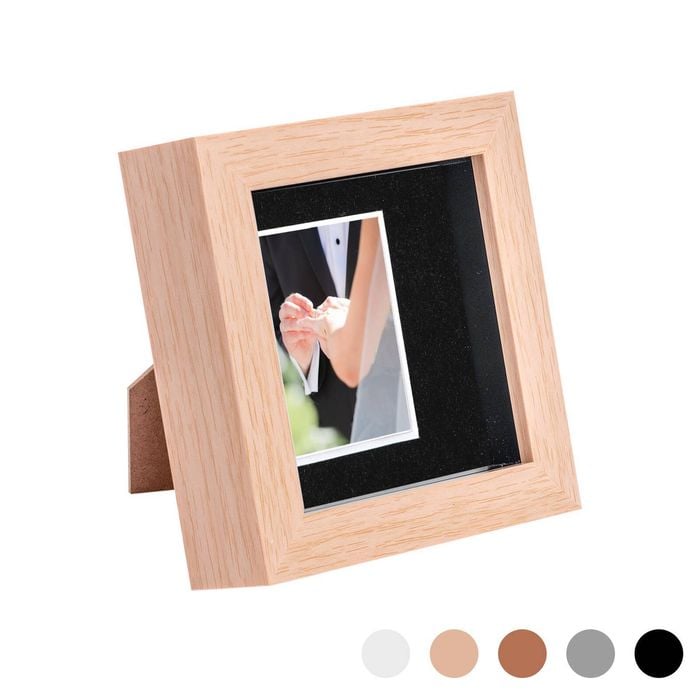 Nicola Spring Shadow Box Frame - 4 X 4" With 2 X 2" Mount - Light Wood