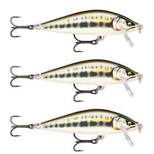 3x Rapala 7.5cm Countdown Sink Hardbody Balsa Fishing Lures - Gilded Minnow