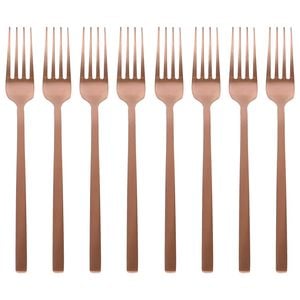 Argon Tableware Stainless Steel Dinner Forks - 19.5cm - 4x Durable Rust Resistant Stainless Steel Dishwasher Safe Flatware Set