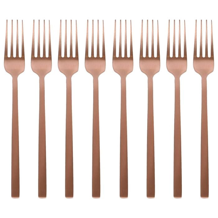 Argon Tableware Stainless Steel Dinner Forks - 19.5cm - 4x Durable Rust Resistant Stainless Steel Dishwasher Safe Flatware Set