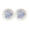2pk Lvd Vintage Blue Ceramic Kitchen Dinner Plate Home Decor 23.5x23.5x2.5cm