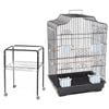 Salesbay Pet Bird Cage With Stand Metal Aviary Black