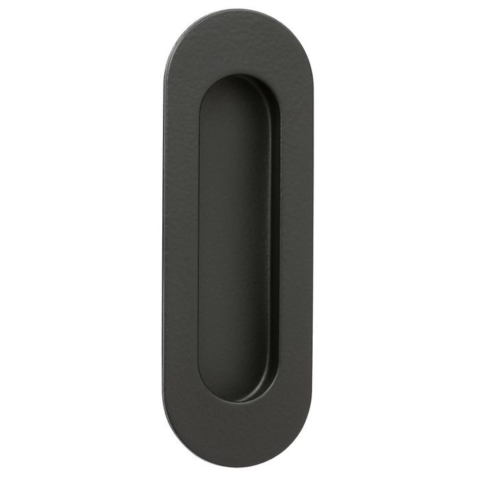 Lemaar 120 x 40mm Matte Black Radius Oval Flush Pull