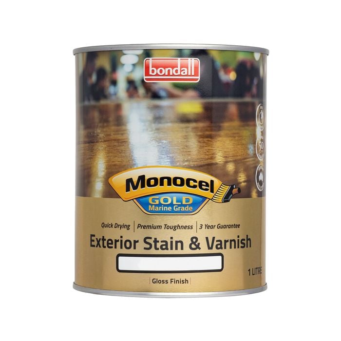Bondall 1L Teak Monocel Gold Marine Grade Stain And Varnish