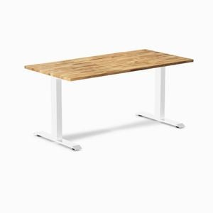 Desky Zero Hardwood Office Desk - Acacia / 1500x750mm / White